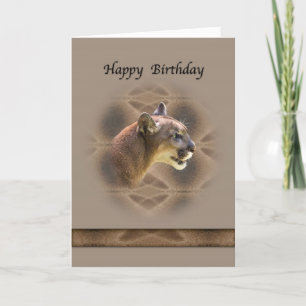 Carte de voeux d'anniversaire de Cougar