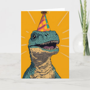 Carte de voeux d'anniversaire de Dinosaur