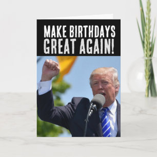 CARTE DE VŒUX D'ANNIVERSAIRE DE DONALD TRUMP