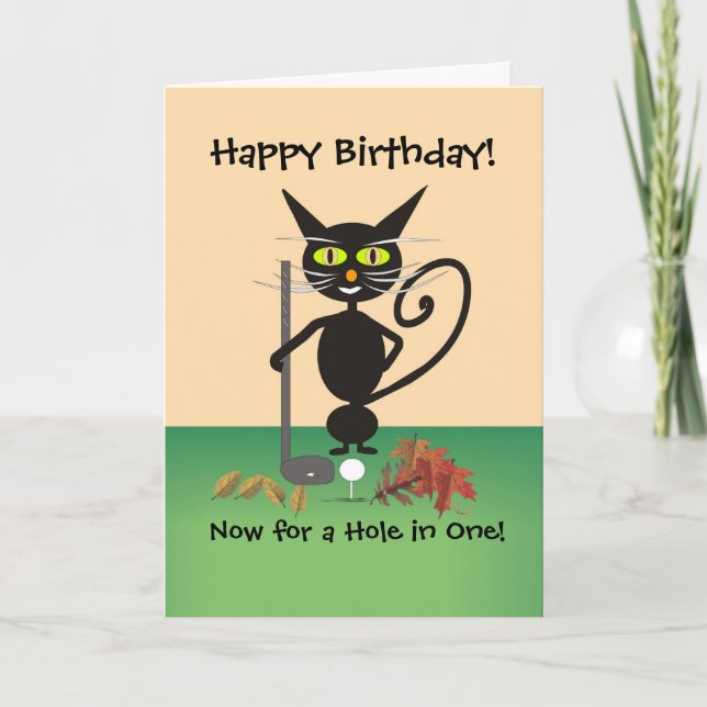 Carte de voeux d'anniversaire de golf (Devant)