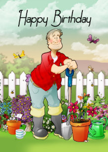 Cartes Jardinier D Anniversaire Zazzle Ca