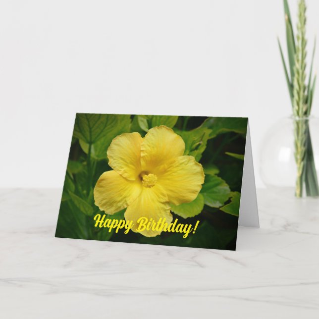 Carte de voeux d'anniversaire de la Fleur Tropical (Devant)