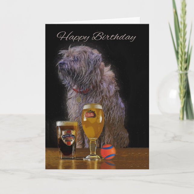 Carte de voeux d'anniversaire de la frontière pein (Devant)