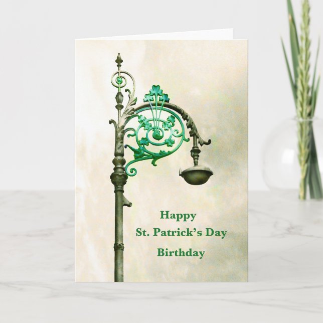 Carte de voeux d'anniversaire de la Saint Patrick (Devant)