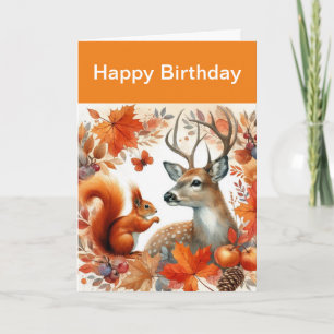 Carte de vœux d'anniversaire de la saison automnal