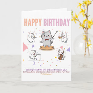 Carte de vœux d'anniversaire de l'orchestre de cha