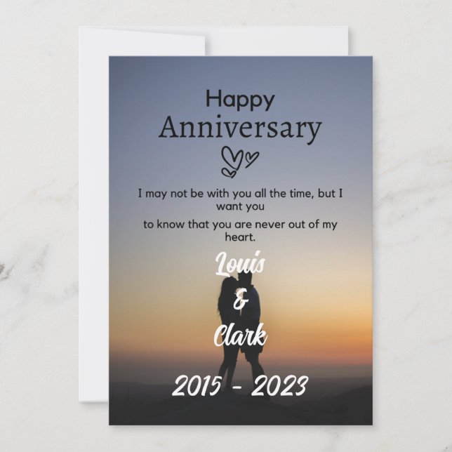Carte de vœux d'anniversaire de mariage (Devant)