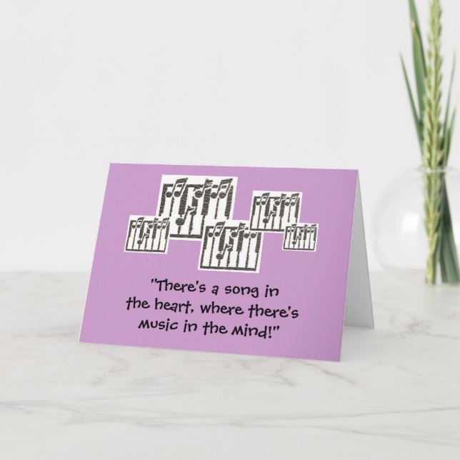 Carte de voeux d'anniversaire de musique (Devant)