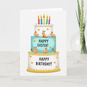 Carte de vœux d'anniversaire de Pâques