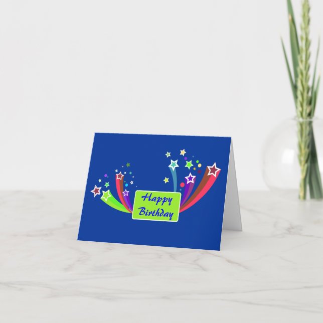 Carte de voeux d'anniversaire d'entreprise colorée (Devant)