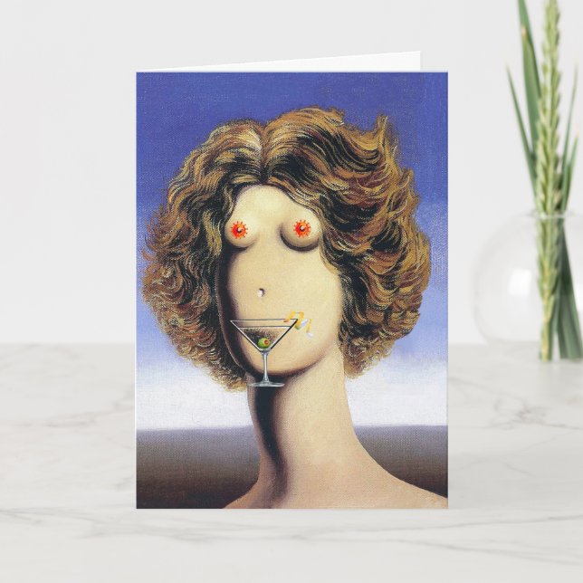 Carte de voeux d'anniversaire Dirty Martini (Devant)