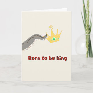 Carte de vœux d'anniversaire drôle Cobra Né pour ê