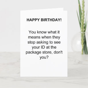 Carte de voeux d'anniversaire du magasin de packag