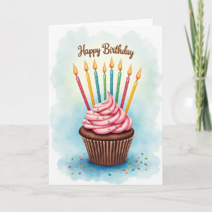 Carte de Vœux d'Anniversaire Glaçage