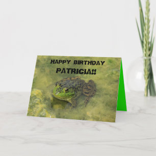 Carte de vœux d'anniversaire Grenouille taureau da