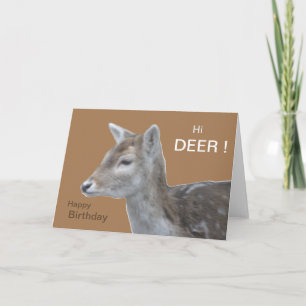 Carte de voeux d'anniversaire Hi DEER