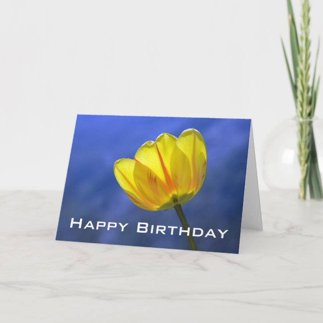 Carte de voeux d'anniversaire Joyeux au printemps  (Devant)