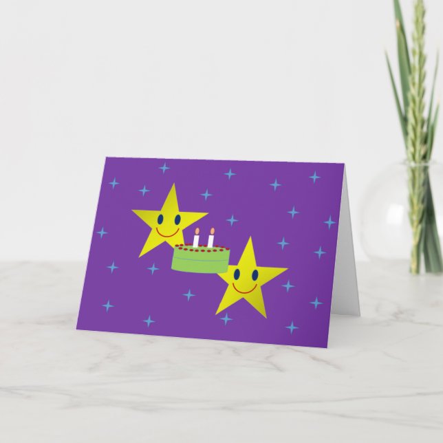 Carte de voeux d'anniversaire jumeaux (Devant)