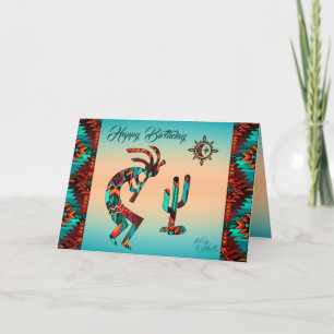 Carte de voeux d'anniversaire Kokopelli