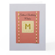 Carte de vœux d'anniversaire Lettres