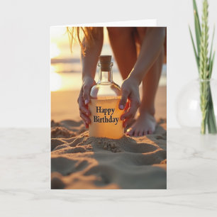 Carte de vœux d'anniversaire Message côtier