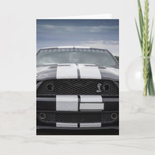 CARTE DE VOEUX D'ANNIVERSAIRE MUSCLE CAR