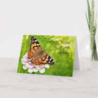 Carte de voeux d'anniversaire papillon