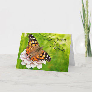Carte de voeux d'anniversaire papillon