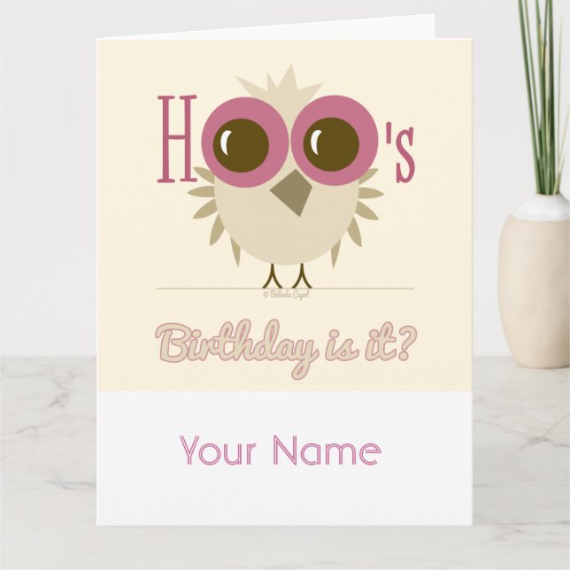 Carte de voeux d'anniversaire personnalisable pour (Devant)