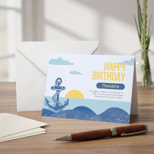 Carte de vœux d'anniversaire personnalisée à l'hor