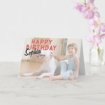 Carte de vœux d'anniversaire personnalisée avec ph