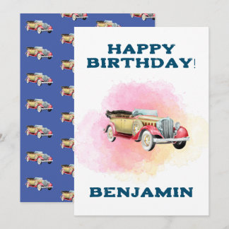 Carte de vœux d'anniversaire personnalisée avec un