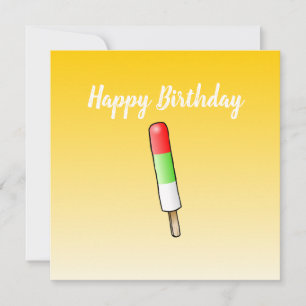 Carte de vœux d'anniversaire Popsicle Flat