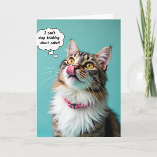 Carte de vœux d'anniversaire pour chat tigré