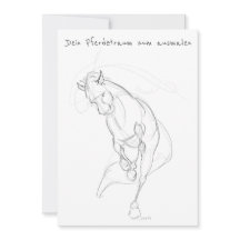 Carte de vœux d'anniversaire pour cheval à colorie