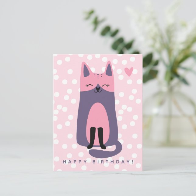 Carte de vœux d'anniversaire pour enfants avec un  (Debout devant)