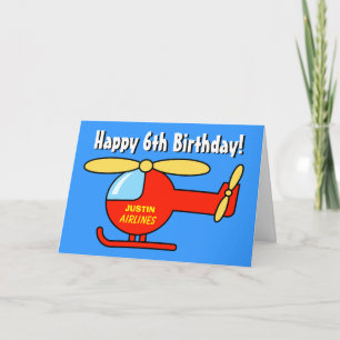 Carte de voeux d'anniversaire pour garçons Hélic