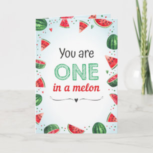 Carte de vœux d'anniversaire pour une pastèque One