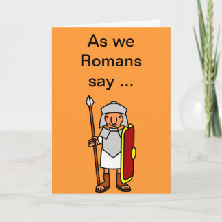 Carte de voeux d'anniversaire romaine