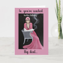 Carte de vœux d'anniversaire standard vintage, pli
