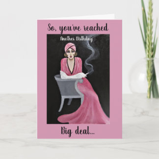 Carte de vœux d'anniversaire standard vintage, pli