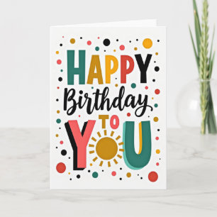 Carte de vœux d'anniversaire vibrante