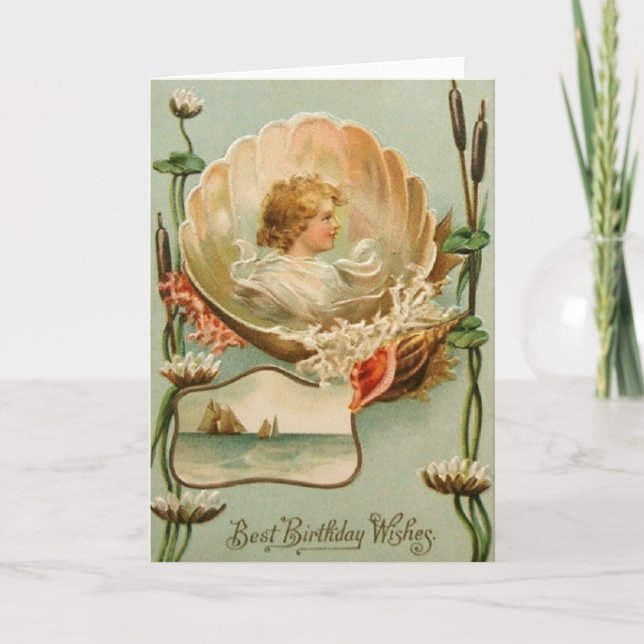 Carte de voeux d'anniversaire victorienne (Devant)