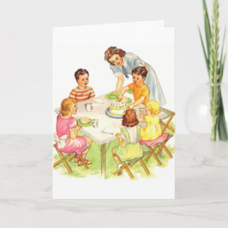 Carte de voeux d'anniversaire vintage