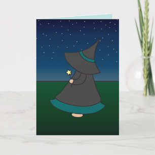 Carte de voeux d'anniversaire Witchy Happy