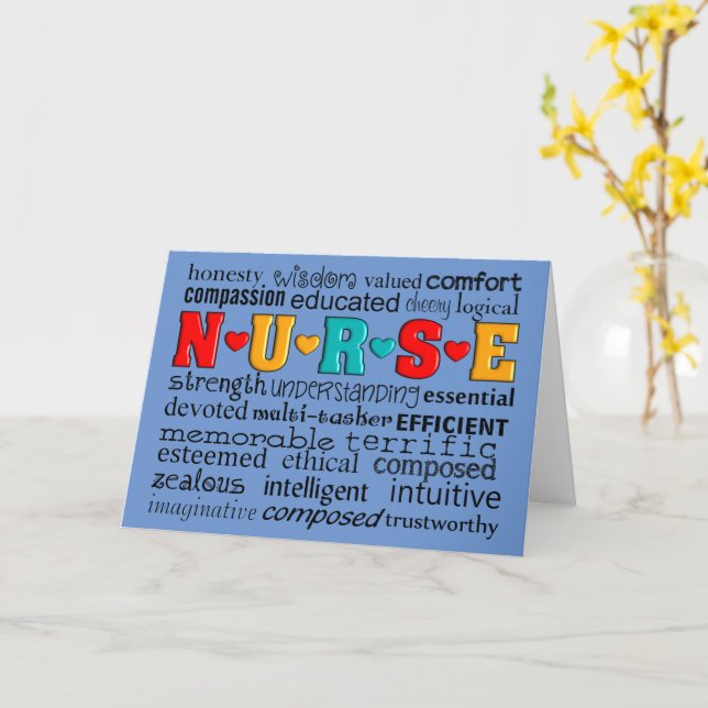 Carte de voeux d'appréciation des infirmières (Fleur jaune)