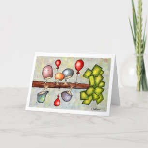 Carte de voeux d'aquarelle de champignons