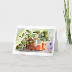 Carte de voeux d'aquarelle Still Life