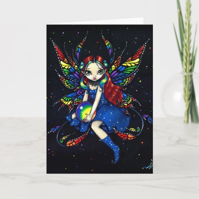Carte de voeux "d'arc-en-ciel de minuit" (Devant)