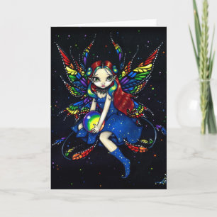 Carte de voeux "d'arc-en-ciel de minuit"